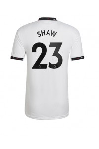 Manchester United Luke Shaw #23 Fotballdrakt Borte Klær 2022-23 Korte ermer